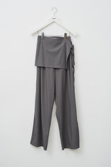 (W) Pin Wrap Skirt Pants (2color)