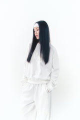 ニーポイントリボンジョガーパンツ ホワイト