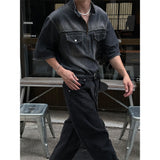 [PREMIUM] Western denim anorak shirts (2color)