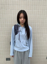 Lanno Stripe Color Matching Hoodie