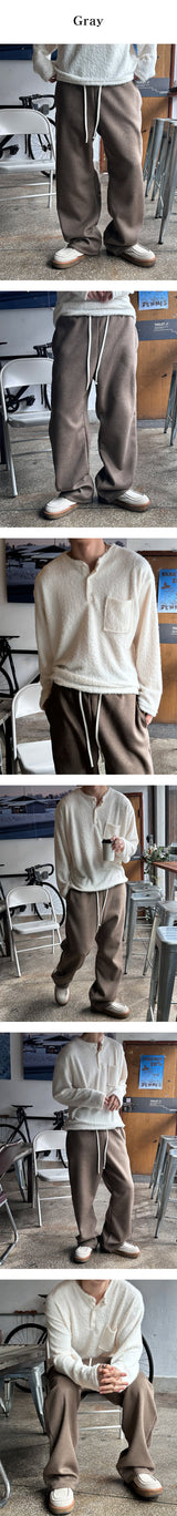 [F/W] Mohair wool banding pants(2color)