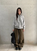 Mihro High Neck Hood Wool Knit Cardigan