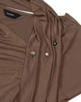 Cowl Neck Scarf T-Shirt _ BROWN