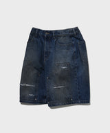 Double Knee Bermuda Pants (Dirty Blue)