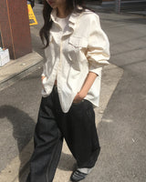 [MADE] Hove Loose Fit Pocket Cotton Shirt