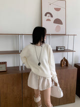 [UNISEX] Cloudy Season Overfit Angora Crewneck Long Sleeve Knit (7 colors)
