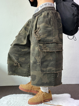 DAMAGE VINTAGE MILITARY BERMUDA PANTS 🖤🩶💚🤎20L0R