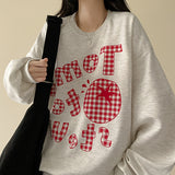 Tomato check sweatshirt