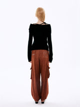  Paisley Corduroy Pants_Brick