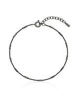 [Silver 925] Cutting Black Bracelet
