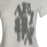 Slim Fit Short Sleeve Tee – Blurred Type [WHITE]