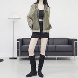 biker suede jumper