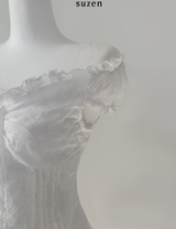 Sindy lace button blouse