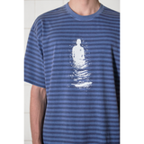 PIGMENT STRIPE T SHIRT / BLUE