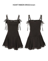 HEART RIBBON DRESS brown