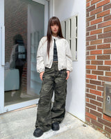 Shuni Collarless スナップボタン ストリングポケット クロップド オーバーサイズ ジャケット