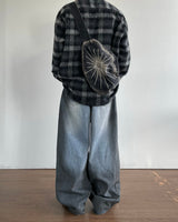 Gray Washing Denim Pants