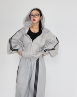 Breeze fleece-lined track string wide pants