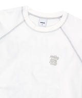 SLASH LOGO WAFFLE LONG SLEEVE_WHITE