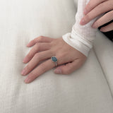 Marble Bezel Ring
