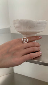 [Influencer]925silver spiral@silver ring