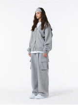 [Unisex] ベーシックラインワンタックカーゴスウェットパンツ (2color)