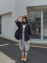 ペイントワイドビッグカーゴハーフパンツ