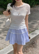 #ウェーブポイントショートスリーブTシャツ＋スリーブレスセット(3color)