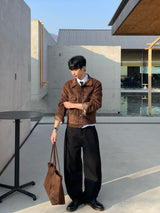 Trucker Colorblock Suede Jacket (3colors)