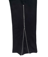 DIAGONAL STUD ZIP SWEAT PANTS(BLACK)