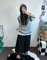 SNOW WING BALLOON GLEECE LONG PANTS 🤍🖤🧸3COLOR