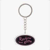 OVAL LOGO ACRYLIC KEYRING BLACK