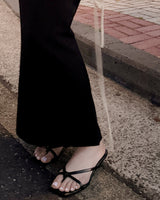 Rotin Twisted Strap Mule
