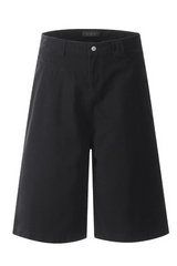 High Waist Cargo Knee Shorts