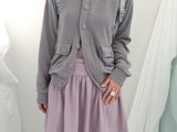 soft-touch raglan knit jacket