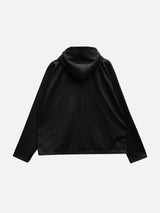 Slit CP color block hooded zip-up 3C