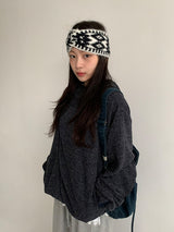 Pub Diagonal Knit Hood Zip-Up