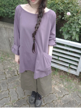 double button skirt
