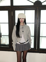 pleats wrap skirt
