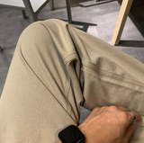 ダブルコットンハーフバンディングワイドパンツ