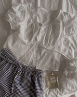 Robe Punching Blouse & Hair Strap Set