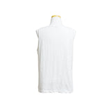 (2color) Mismatched Button Neck Slub Sleeveless Tee