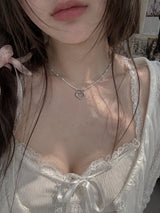Perl charm necklace
