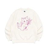 ワンドキャットスウェットシャツ-アイボリー