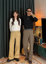 Men's カシミアウォッシャブルラウンドニット 20COLOR