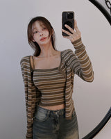 Gerun cardigan & sleeveless set
