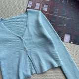 Daisy two button V-neck crop long sleeve cardigan (6 colors)