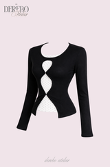 Teddy Center Dot Layered T-Shirt