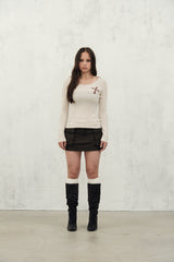 wool pk skirt (brown)