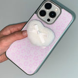 [MADE] STAR LEOPARD PHONE CASE PINK (epoxy silver bumper)
